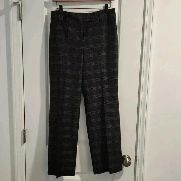 Ann Taylor Windowpane Plaid Trousers - 4P - Picture 2 of 7